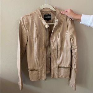Tan leather jacket